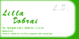 lilla dobrai business card